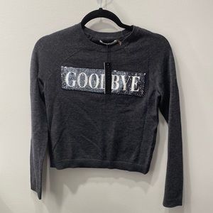 Alice and olivia reversible heather grey top